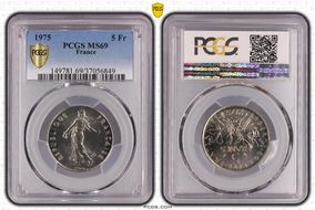 1975 5 Fr Gad-771 MS69