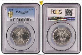 1976 5 Fr Gad-771 MS68