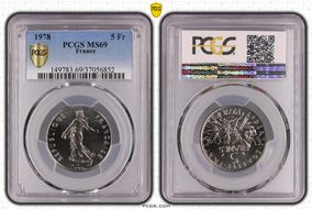 1978 5 Fr Gad-771 MS69