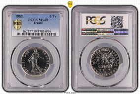 1982 5 Fr Gad-771 MS69