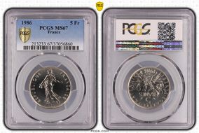 1986 5 Fr Gad-771 MS67