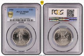 1986 5 Fr Gad-771 MS69