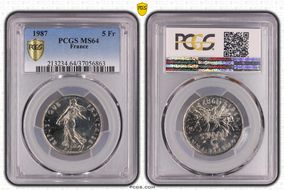1987 5 Fr Gad-771 MS64