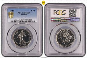 1989 5 Fr Gad-771 MS67
