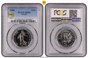 1989 5 Fr Gad-771 MS69