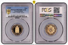 1989 Sov 500th Anniv. Sov S-SC3  Au PR70DCAM