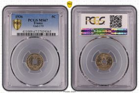 1936 5C Gad-170 F-122 MS67