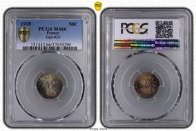 1918 50C Gad-420 F-190 MS66