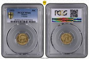 1933 50C 9 fermé MS66