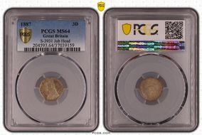 1887 3D S-3931 Jubilee Head MS64