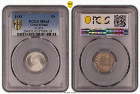 1888 6D S-3929 MS63