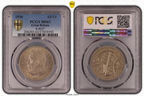 1936 1/2 Cr S-4037 MS63