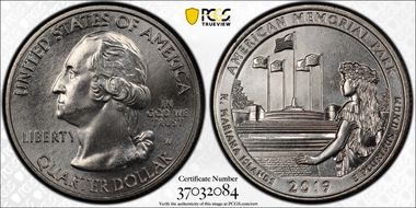 2019-W 25C American Memorial NP PCGS First Discovery 1 of 2 MS65