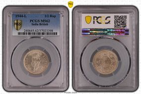 1944-L 1/2 Rup SW-9.64 MS62