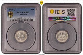 1942-D 6D KM-38 Ag MS62