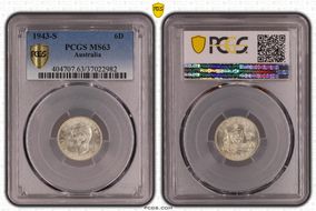 1943-S 6D MS63