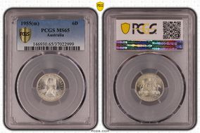 1955(m) 6D KM-58  Ag MS65