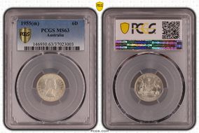 1955(m) 6D KM-58  Ag MS63