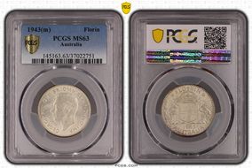 1943(m) Florin KM-40  Ag MS63