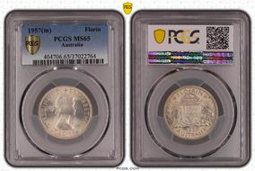 1957(m) Florin MS65