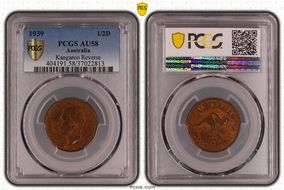 1939 1/2D Kangaroo Reverse AU58BN
