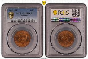 1951-PL 1/2D MS65RB