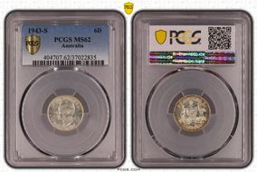 1943-S 6D MS62