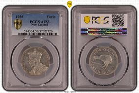 1936 Florin KM-4  Ag AU53