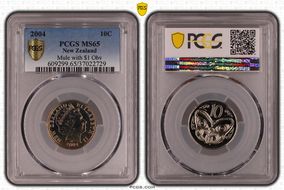 2004 10C Mule with $1 Obv MS65