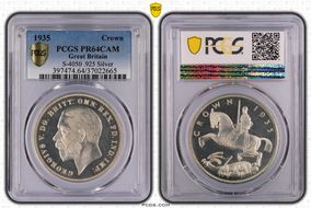 1935 Crown S-4050 .925 Silver PR64CAM