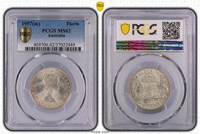 1957(m) Florin MS62