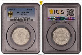 1942-S Florin KM-40  Ag MS64