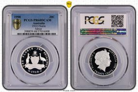 1998 20C 1910 Florin Silver PR68DCAM
