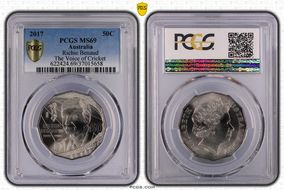 2017 50C Richie Benaud The Voice of Cricket MS69