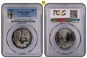 2017 50C Sir Jack Brabham Colorized MS69