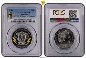2018 50C AC/DC 45 Years of Thunder MS68