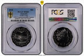 2018 50C Gold Coast  XXI Commonwealth Games MS68