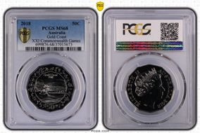 2018 50C Gold Coast  XXI Commonwealth Games MS68