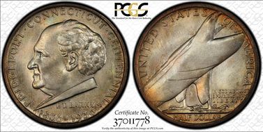 1936 50C Bridgeport MS67+