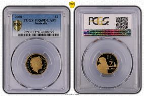 2008 $2 PR69DCAM