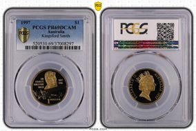 1997 $1 Kingsford Smith PR69DCAM
