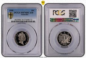 1990 10C PR70DCAM