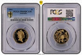 1991 $1 PR69DCAM