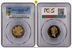 1988 $1 Aboriginal Art PR69DCAM