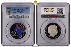 2000 50C Millennium - Colorized PR69DCAM