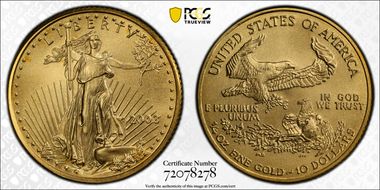 2003 $10 Gold Eagle MS70