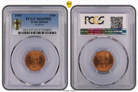 1955 1/4D S-4159 MS65RD