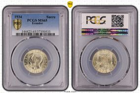 1934 Sucre Phila-USA MS65