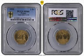 1922 1 Fr Gad-468 F-218 MS66