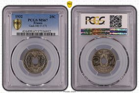 1932 25C Gad-380 F-171 MS67